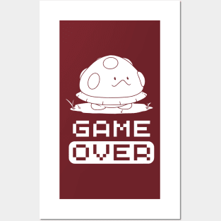 Game Over Design (white print) Posters and Art